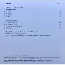 Otto Klemperer: «The Warner Classics Remastered Edition» CD 88