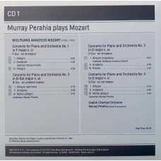 Murray Perahia Plays Mozart, English Chamber Orchestra: «The Piano Concertos» CD 01