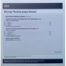 Murray Perahia Plays Mozart, English Chamber Orchestra: «The Piano Concertos» CD 06