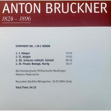 Anton Bruckner – Wurttembergische Philharmonie Reutlingen, Roberto Paternostro: «The Symphonies» CD 01