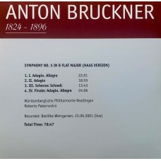 Anton Bruckner – Wurttembergische Philharmonie Reutlingen, Roberto Paternostro: «The Symphonies» CD 05