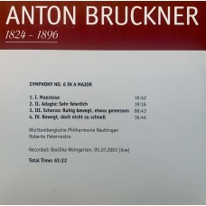 Anton Bruckner – Wurttembergische Philharmonie Reutlingen, Roberto Paternostro: «The Symphonies» CD 06