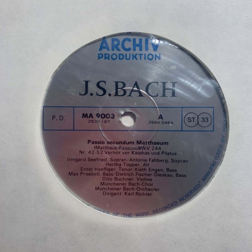 J.S. Bach: «Passionen - Passions (Matthaus-Passion BWV 244 / Johannes-Passion BWV 245» LP 03