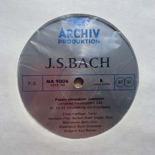 J.S. Bach: «Passionen - Passions (Matthaus-Passion BWV 244 / Johannes-Passion BWV 245» LP 06