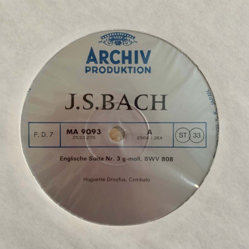 J.S. Bach: «Cembalowerke / Works For Harpsichord / OEuvres Pour Clavecin II» LP 04