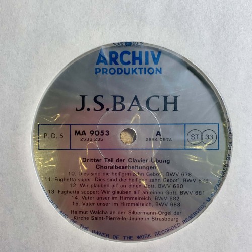 J.S. Bach: «Orgelwerke II / Organ Works II / OEuvres Pour Orgue II» LP 03