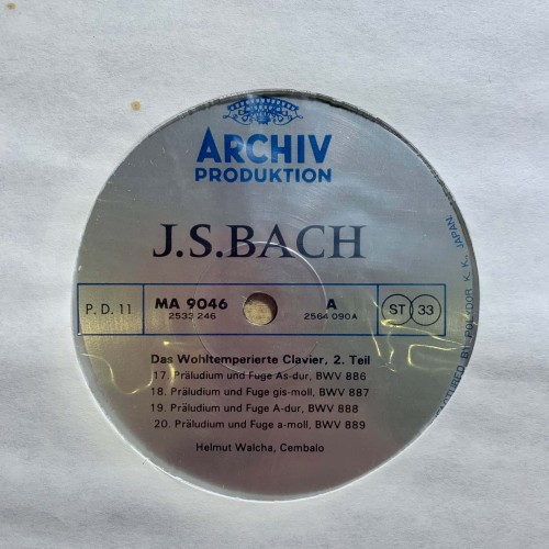 J.S. Bach: «Cembalowerke I / Works For Harpsichord I / OEuvres Pour Clavecin I» LP 06