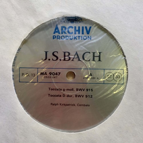 J.S. Bach: «Cembalowerke I / Works For Harpsichord I / OEuvres Pour Clavecin I» LP 07