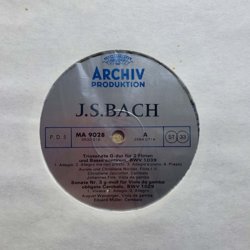 J.S. Bach: «Kammermusik II / Chamber Music II / Musique De Chambre II» LP 03