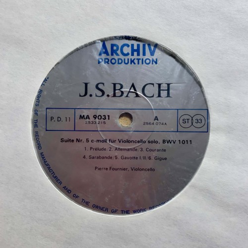 J.S. Bach: «Kammermusik II / Chamber Music II / Musique De Chambre II» LP 06