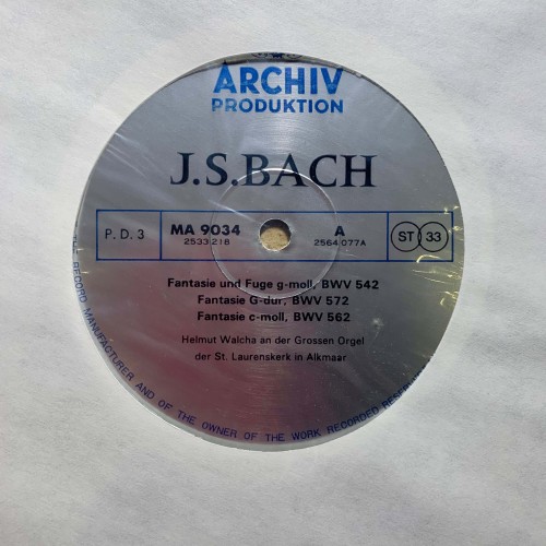 J.S. Bach: «Orgelwerke I - Organ Works I - OEuvres Pour Orgue I» LP 02