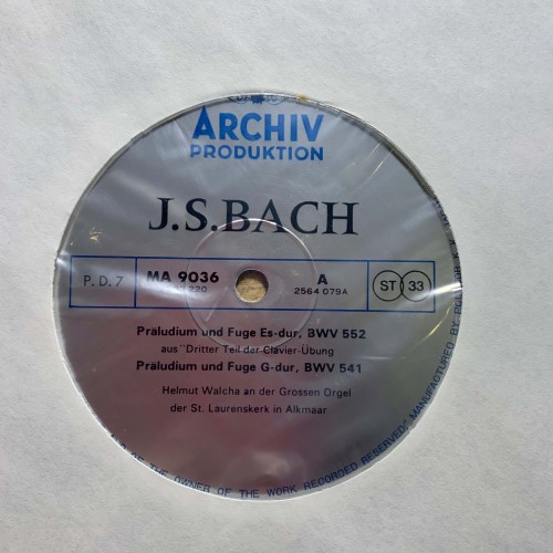 J.S. Bach: «Orgelwerke I - Organ Works I - OEuvres Pour Orgue I» LP 04