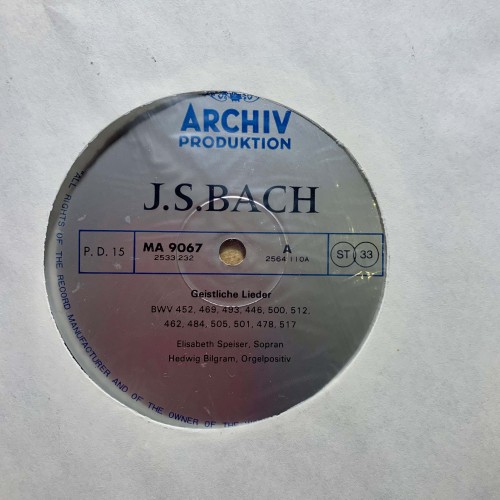 J.S. Bach: «Messen, Motetten, Lieder - Masses, Motets, Songs - Messes, Motets, Chants» LP 08