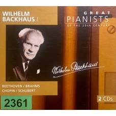 Great Pianists Of The 20th Century: «Wilhelm Backhaus I»