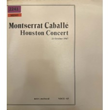 Montserrat Caballe: «Houston Concert»