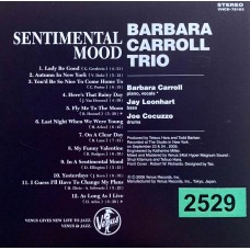 Barbara Carroll Trio: «Sentimental Mood»