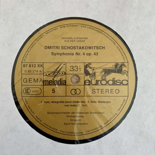 Dmitri Schostakowitsch - Kiril Kondrashin: «Symphonien 1-15» LP 03