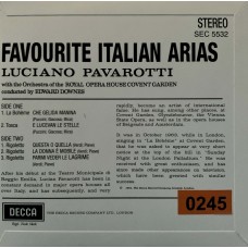 Luciano Pavarotti: «Favourite Italian Arias»