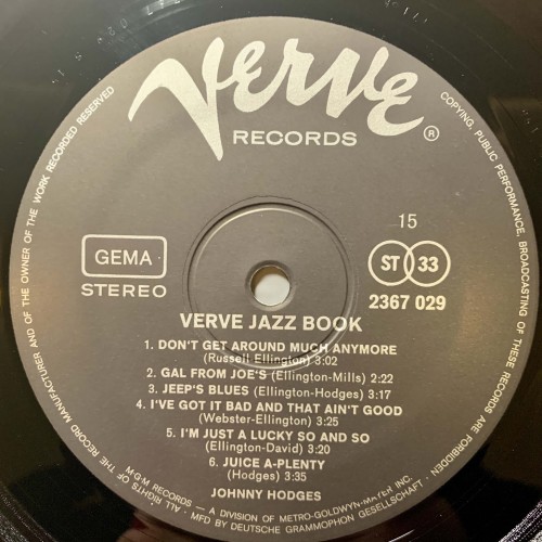 Various: «Verve Jazz Book» LP 08