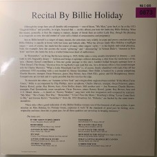 Billie Holiday: «Recital By Billie Holiday»