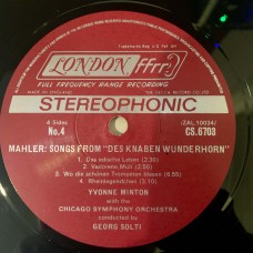Mahler, Yvonne Minton, Georg Solti, The Chicago Symphony Orchestra: «Symphony No. 5 / 4 Songs From 