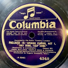 British National Opera Company Orchestra Conducted By Eugene Goossens - Miriam Licette, Frank Mullings, Harold Williams, Heddle Nash, Dennis Noble: «Pagliacci» LP 02
