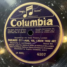British National Opera Company Orchestra Conducted By Eugene Goossens - Miriam Licette, Frank Mullings, Harold Williams, Heddle Nash, Dennis Noble: «Pagliacci» LP 11