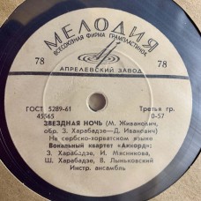 Вокальный квартет «Аккорд»: «Звездная ночь / Прекрасная девушка»