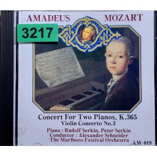 Amadeus Mozart: «Concerto for Two Pianos K.365 / Violin Concerto No. 3 K.216»
